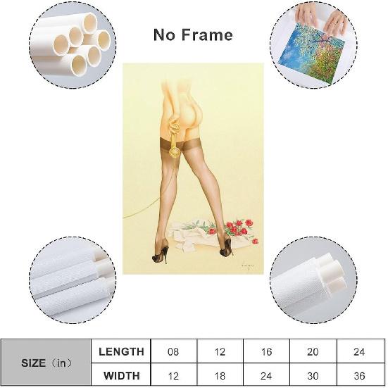AAHARYA Alberto Vargas Poster Pinup Girl Painting Vintage Art Canvas Print (10) Canvas Painting Posters And Prints Wall Art Pictures for Living Room