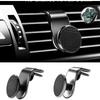 1PC Suporte Magnético de Metal Criativo para Celular de Carro Rotação 360° Clipe de Montagem para Saída de Ar de Carro Suporte para Navegação GPS para Smartphones