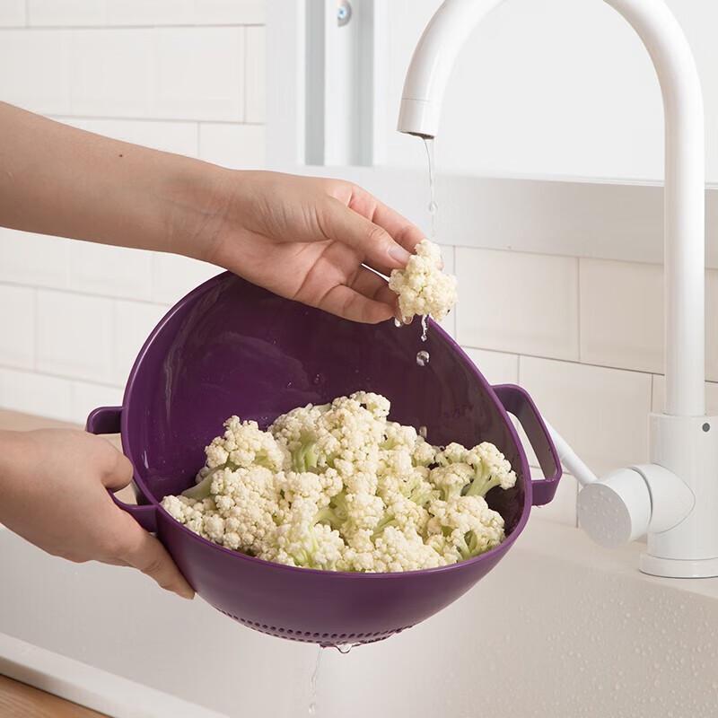 CHAHUA Thickened Plastic Drain Basket for Fruit Washing