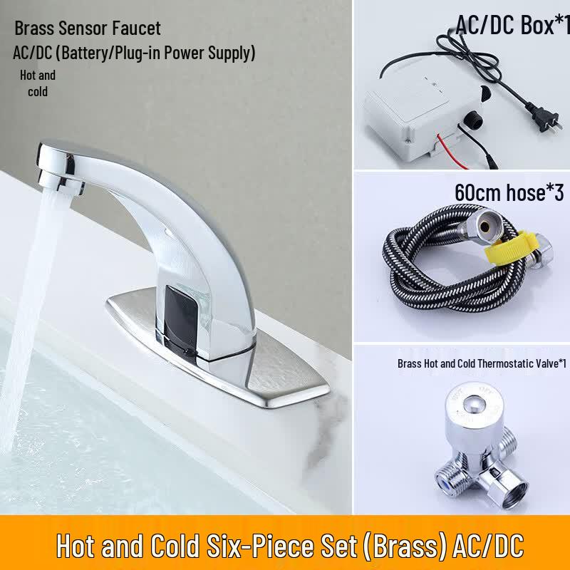 Hibiscus Smart Infrared Sensor Washbasin Faucet Set