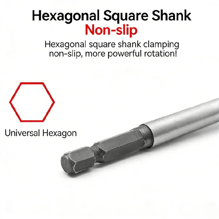 Long Lasting Alloy Steel Four Flute Four Edge Hole Saw Hex Shank Drill Bit Versatile Drilling Wood Plastic Applications