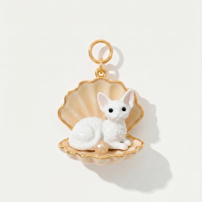 Cute Enamel Cat Charms Hand Painted Details Gold Plated Edges For Cat Lover Gifts Diy Jewelry Making