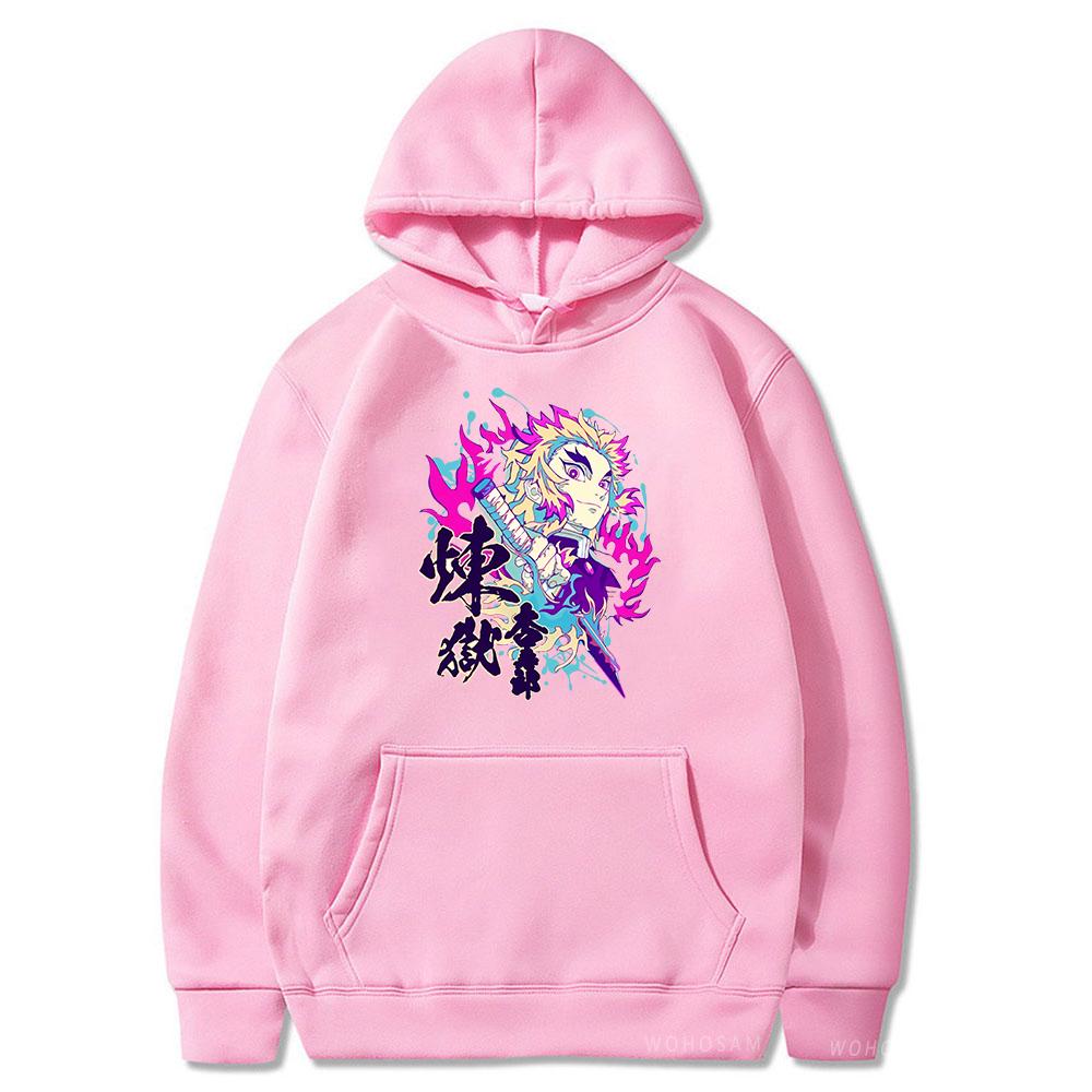 

Demon Slayer Rengoku Kyoujurou Толстовки на молнии Манга Панк Толстовка с принтом Мужчины Женщины Модная зимняя теплая куртка на молнии с длинным рукавом Пальто 4XL розовый