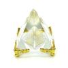 Crystal Pyramid, Cone Shape, Glass & Metal Made Showpieces, Clear - 5 Cm