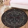 Schmetterling Gotischer Prunk Runder Teppich, Teppich für Wohnzimmer Schlafzimmer Sofa Spielzimmer Dekor, Rutschfeste Fußmatte83