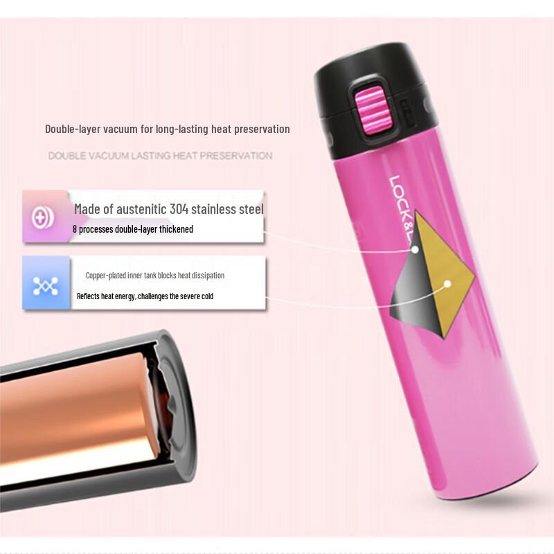 LocknLock Barevný termohrnek s víčkem Bounce 390ML