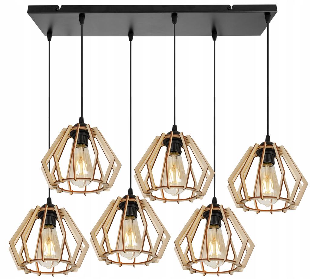 MODERN WOODEN LED CEILING HANGING LAMP