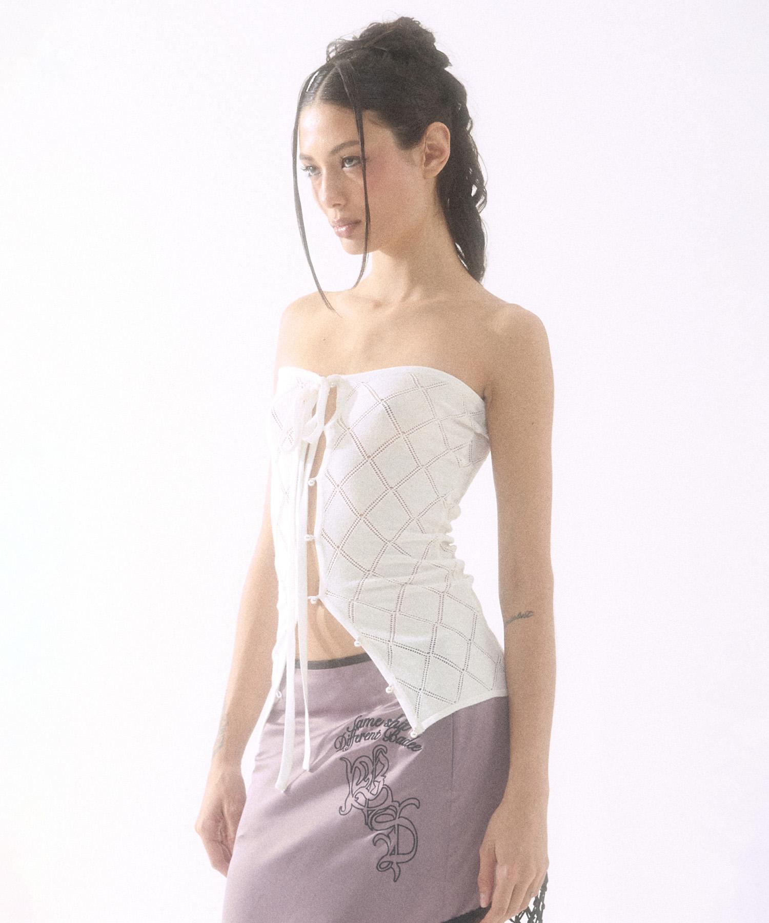 Buddy Diamond Halter Sleeveless Ivory Ivory/M