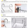 2/3 Tiers Stainless Steel Home Washing Kitchen Sink Dish Drainer Multifunction Dish Drying Rack Holder Basket