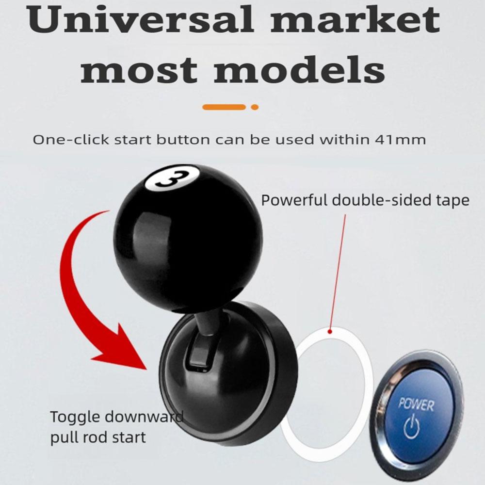 DIY Number Start Button Push Start Auto Ignition Button Cover Automotive One-Touch Button Rocker Car Engine Push Start Stop Ball