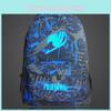 Fairy Tail Anime Backpack Canvas Student Rucksack With Zipper For School Use