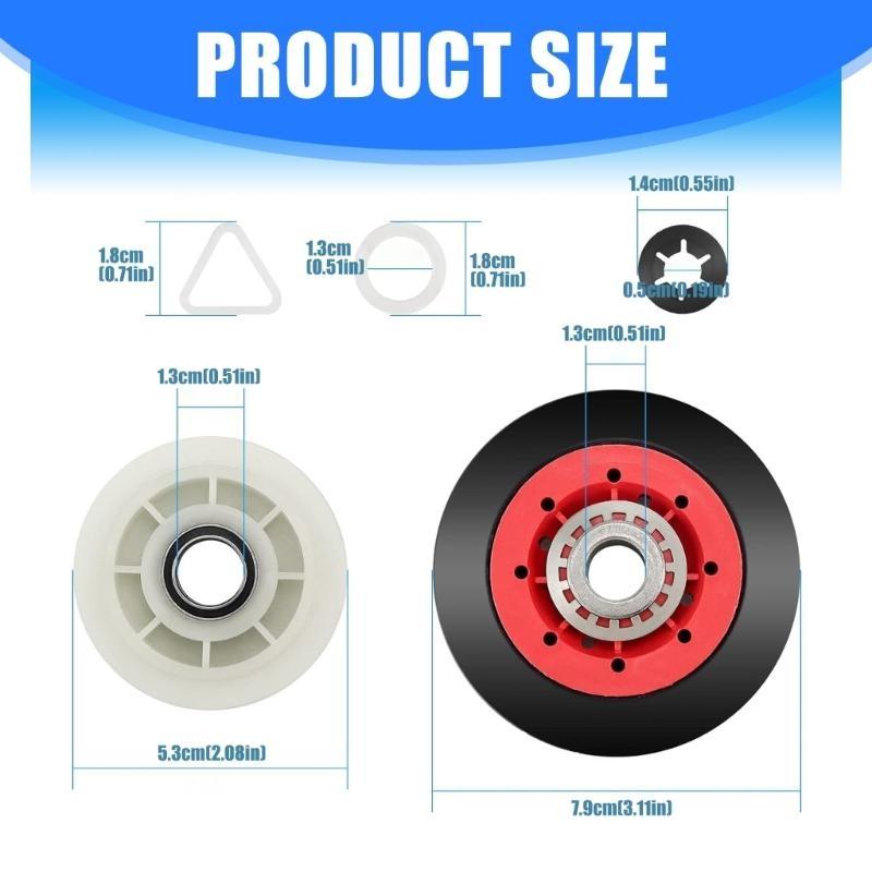 Standard-Wäschetrockner-Reparatursets 4392067 W10837240 Trommelriemen und Spannrolle