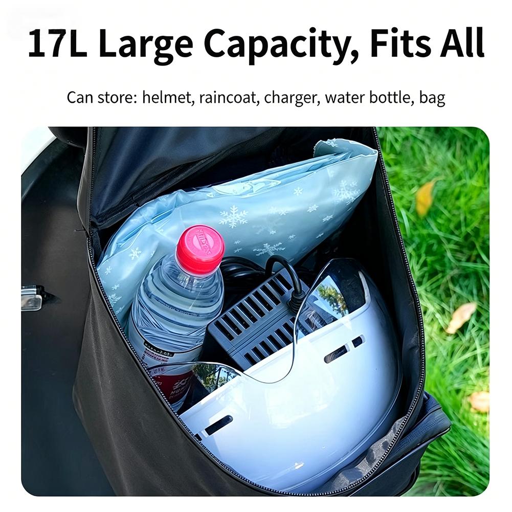 Waterproof Electric Bike Hanging Bag Large Capacity Front Storage Pouch for Helmet & Raincoat