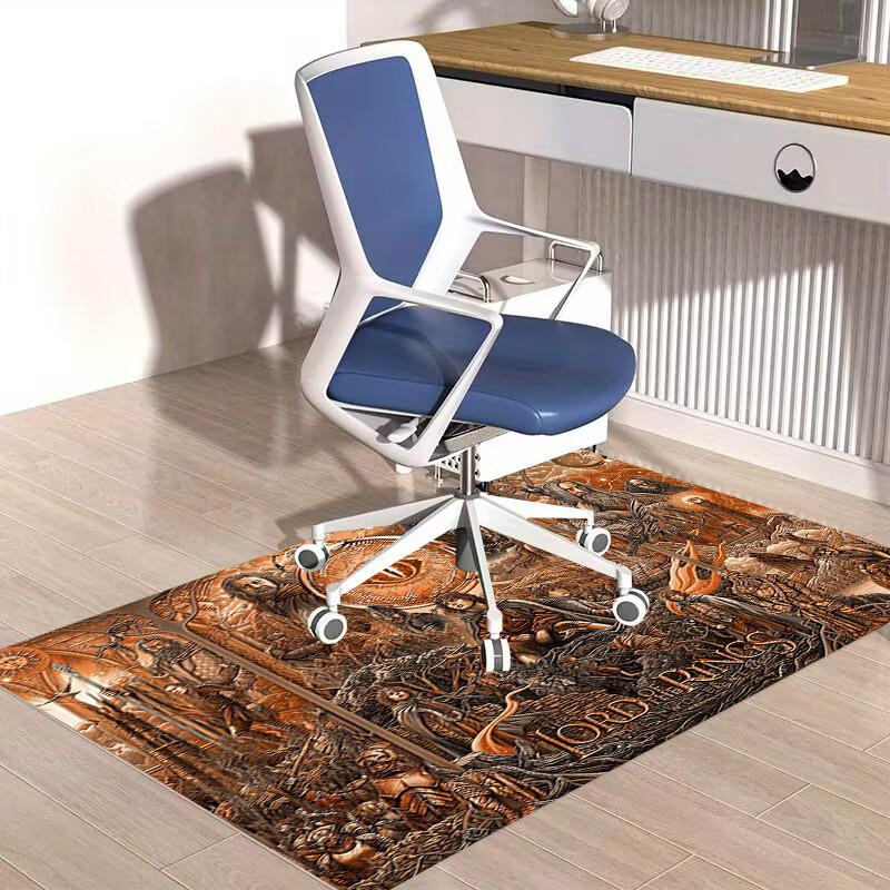 1pc Office Carpet Chair Mats Lord of the Rings: The Two Towers Perfect for Decorating Office Chairs, Living Rooms, Or Bedrooms,Polyester Carpet