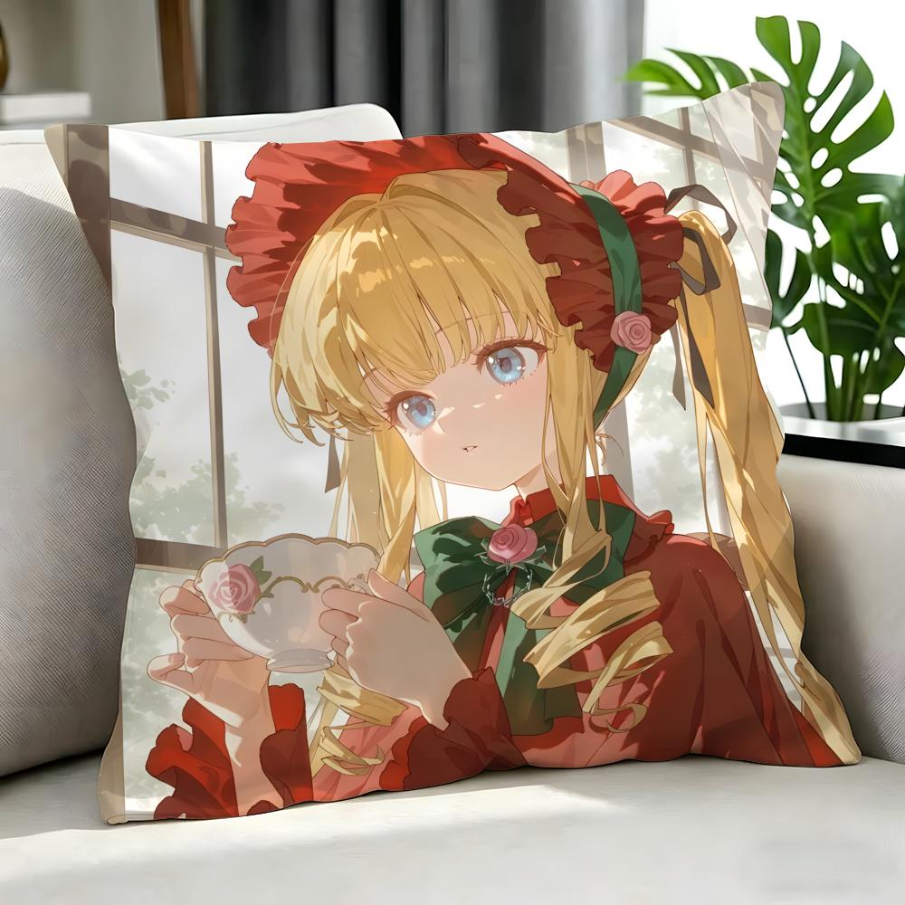 Anime Rozen Maiden Cushion Cover Cushion Cover Set 4Pcs 50X50 45X45 40X40 Pillowcase Decorative Sofa Home Decor