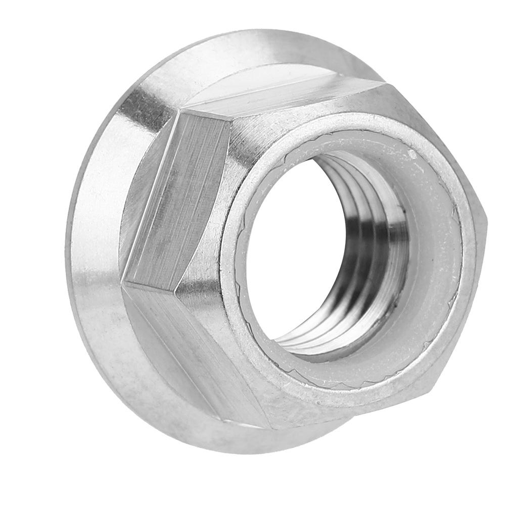 1pc M5 M6 M8 M10 M14 Titanium Alloy Flange Lock Nut for Bicycle Motorcycle