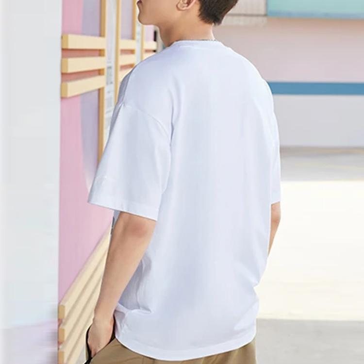 Li-Ning X Disney Toy Story SS22 Strawberry Bear Print Crew Neck T-Shirt Unisex Tops White AHSS949-5