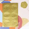 60 Pcs Gold Embossed Sticker Adhesive Embossing Decal Envelope Seal Sticker for Invitation Envelope Seal Decoration