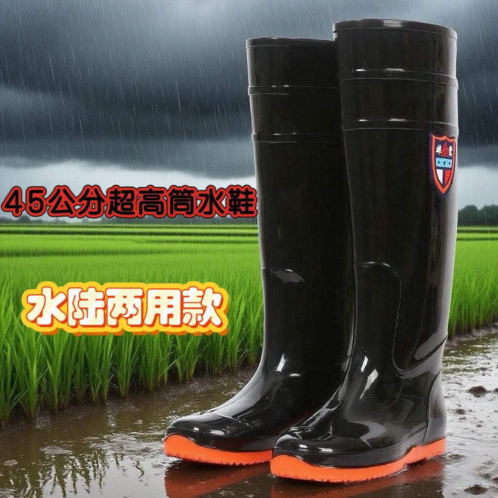 

Сапоги для пересадки рассады Shimoda, дождевые сапоги на мягкой подошве, сапоги-трубы для ходьбы по рисовому полю, рыболовные сапоги для сельскохозяйственных угодий, дождевые сапоги, нескользящая водонепроницаемая обувь, износостойкие 45