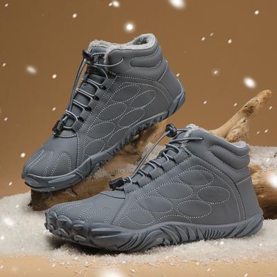 Neue Winter Kurzstiefel Herren Schnee Barfuß Freizeitschuhe Outdoor Wasserdicht Arbeitsschuhe Warmes Fell Herren Stiefeletten Schneestiefel