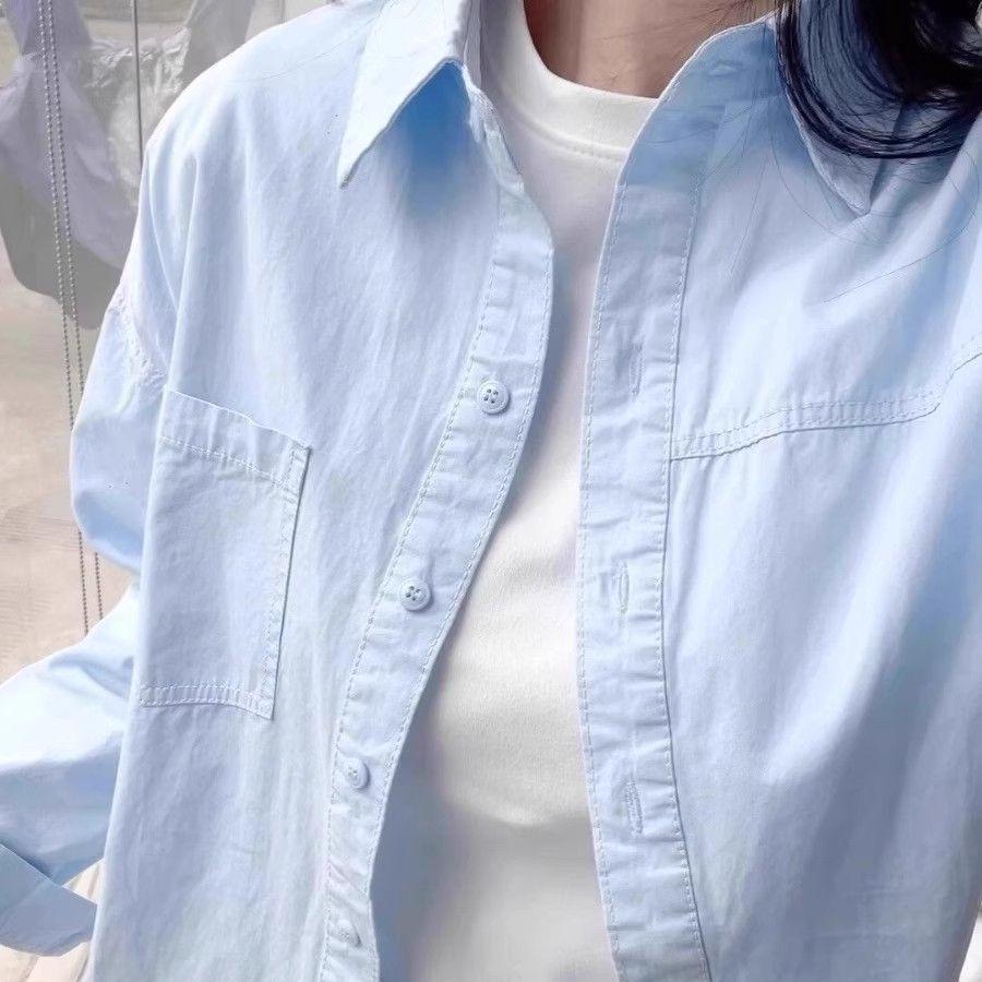 Women's Yellow Cotton Shirt Jacket: Loose Long-Sleeved, Sun Protection, Spring/Summer Commute Style