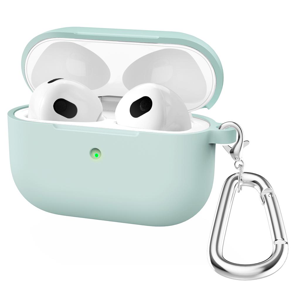 Silicone Cases For Apple Airpods 3rd generation Protective Shockproof Wireless Earphones Cover With Hook for air pods 3 Box Bags