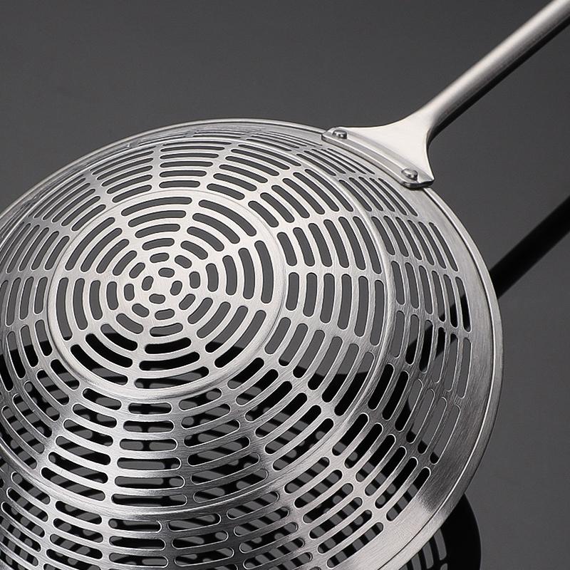 304 Edelstahl Küchen Kochöl Abschöpflöffel Sieb für Pasta Spinne Frittieren Abtropfsieb Filter Maschenlöffel Nudelsieb Fritteuse