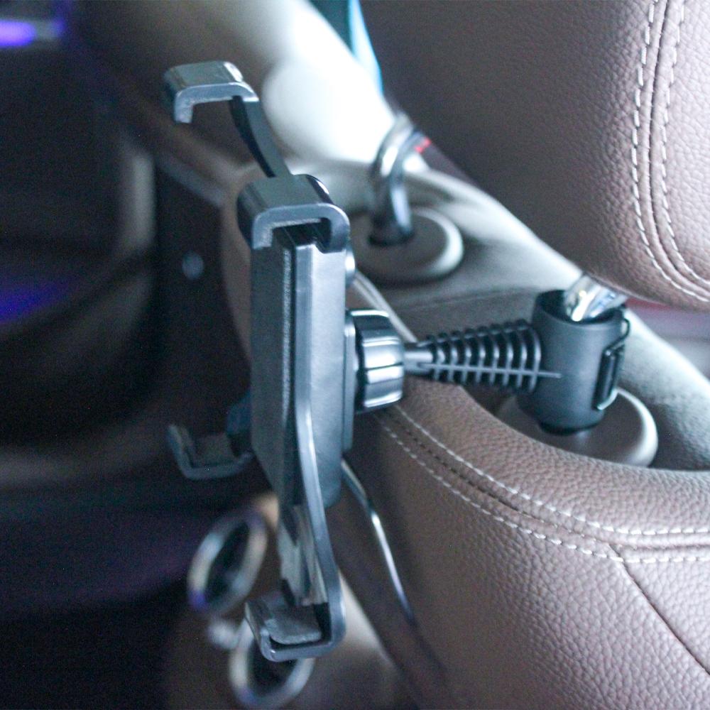 1 PC Black Car Back Seat Headrest Phone Holder Stretchable Tablet Stand Rear Pillow Adjustment Bracket For 4.7-12.9 Inch Ipid