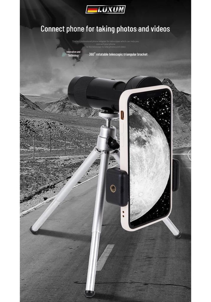 HD 10-30x21 Pocket Zoom Monocular: High-Magnification Portable Telescope Available in Three Colors