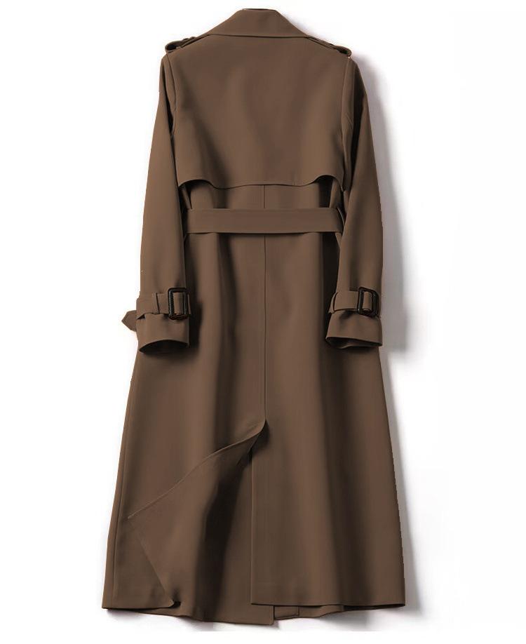 Women's Petite Mid-Length Trench Coat, 2026 Korean Version, Popular British Style, Spring/Autumn Over-the-Knee Outerwear