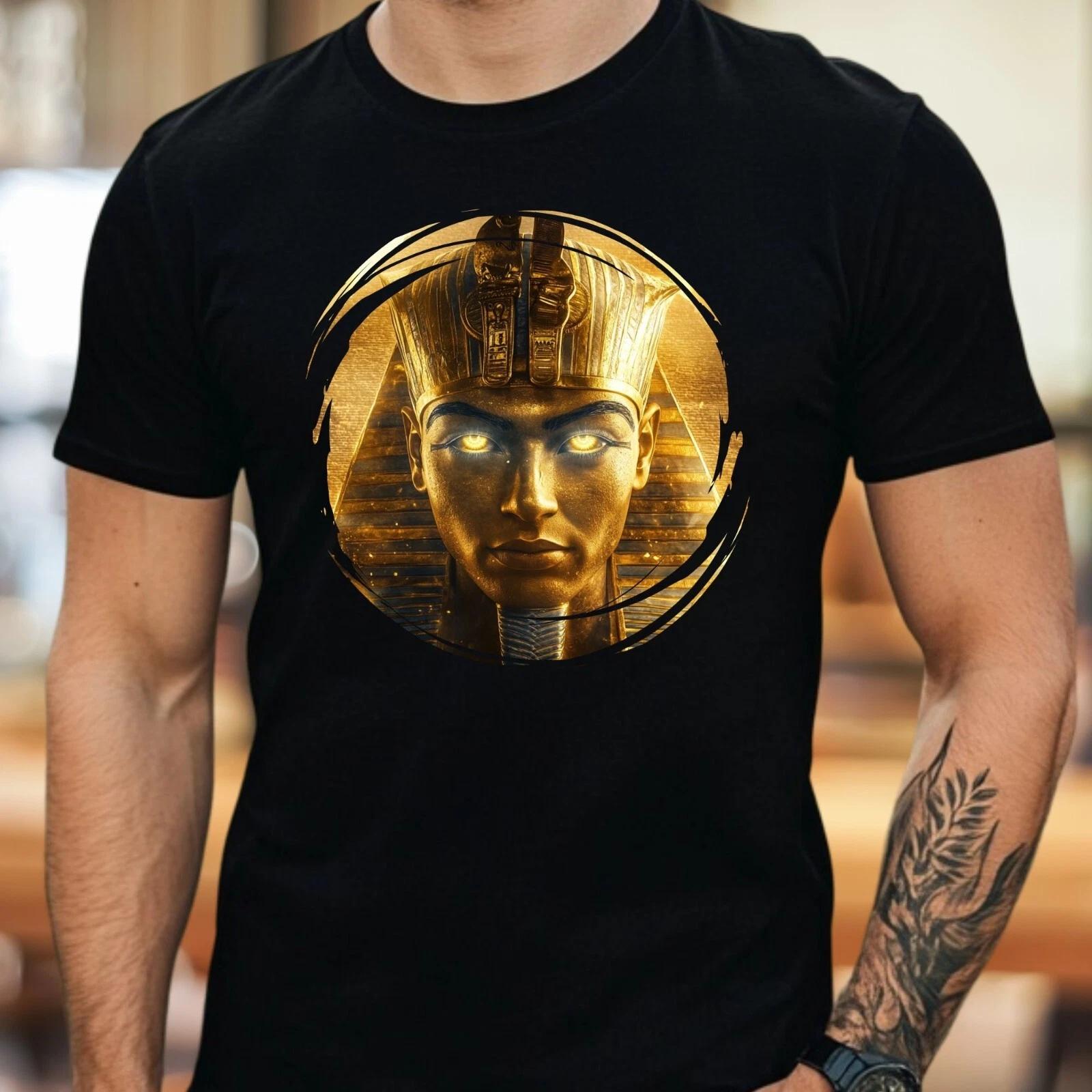 T-Shirt Herren Majestätischer Pharao Motiv Baumwolle Größe S bis 5XL L