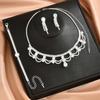 Luxurious Temperament Necklace, Earrings, Bracelet Three Piece Set Suitable for Wedding, Dance, Party Accessories
