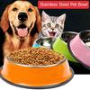 Dog Bowls Non Slip Stainless Steel Indoor Outdoor Puppy Dish Water Food Feedin M