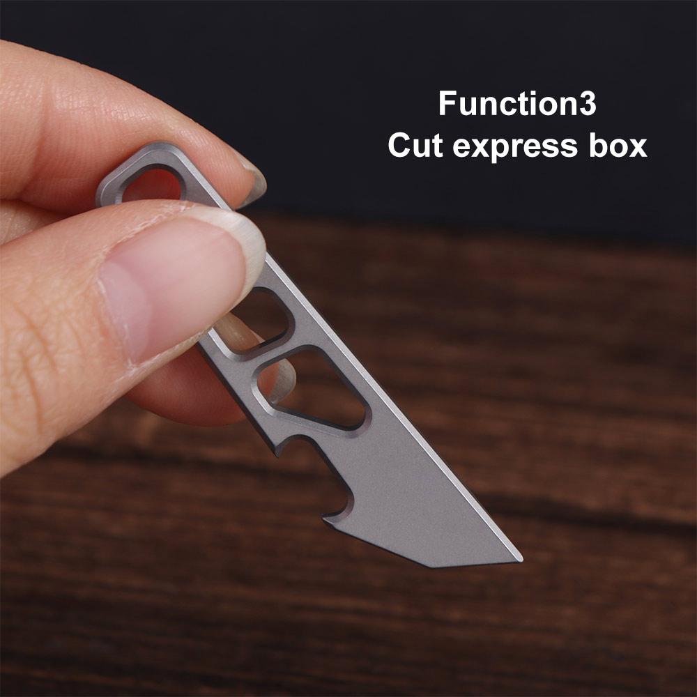 Easy To Use 55mm Mini Pry Bar TC4 Titanium Alloy Portable Bottle Opener Multipurpose Durable Keychain Pendant Open Delivery Tool