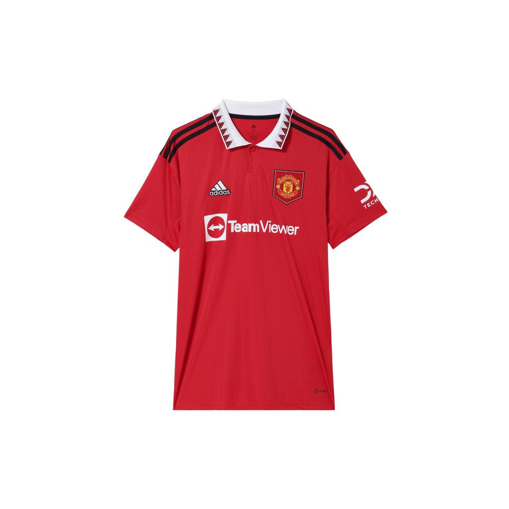 Adidas Manchester United Fan Edition Football Short Sleeve T-Shirt Men Tops Red H13881