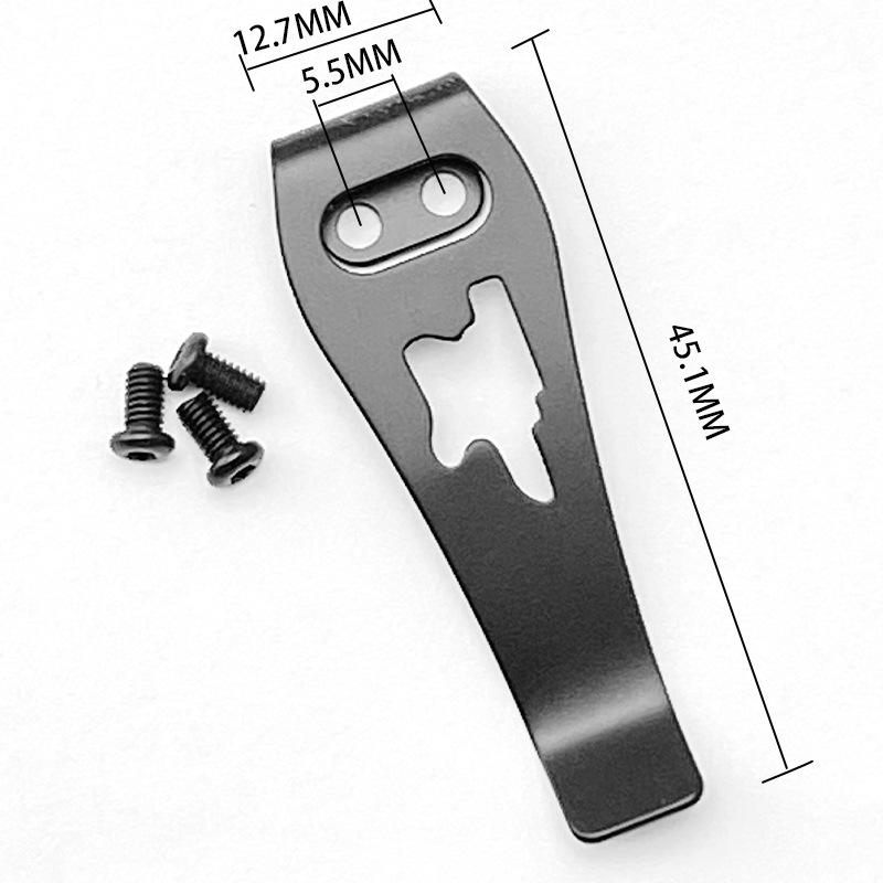 Stainless Steel Back Clip for DIY Folding Pocket Knife Tool DIY Accessories Back Clip Custom Folding Knife Back Clip Holder