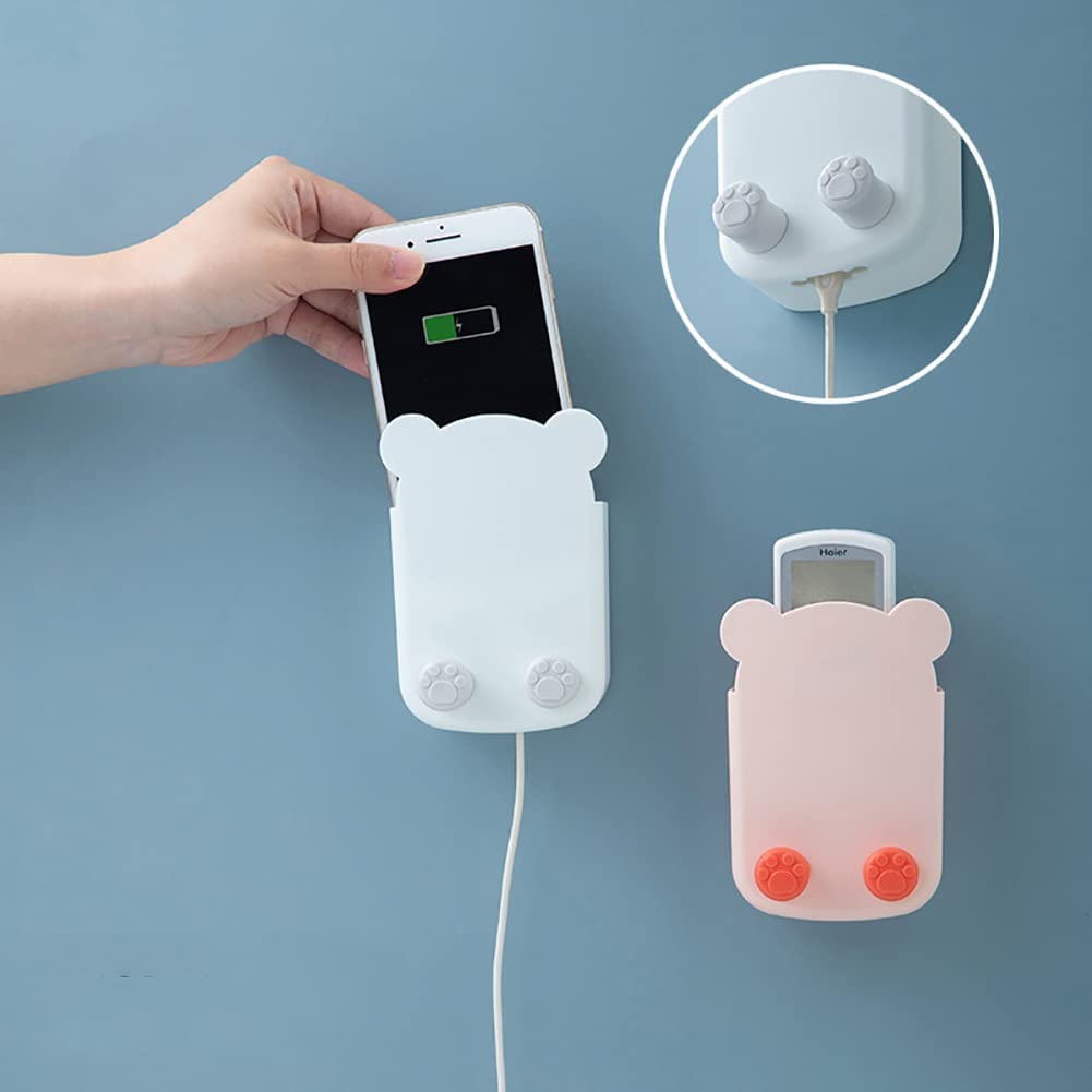 Cartoon Punch zdarma nástěnný organizér úložného boxu TV dálkové ovládání ve tvaru medvěda Držák na nabíjení zástrčky mobilního telefonu