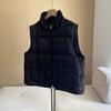 New stand-up collar white duck down straight short loose down vest down jacket vest women's tide European goods