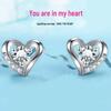 Elegant Women's Heart-Shaped & Star-Moon Diamond Earrings