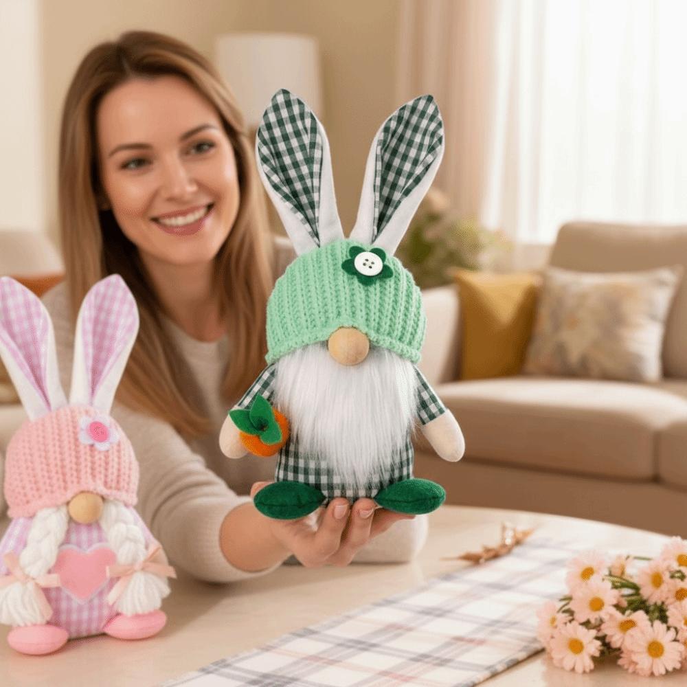 Plush Material Easter Plush Rabbit Easter Decor Bunny Dwarf Ornament  Desktop Decor