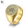 Vintage Seven-pointed Star Titanium Steel Men's Ring Mysterious Star Trendy Ring Jewelry