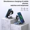 Magnetic Wireless Charger Stand For Macsafe iPhone 17 16 15 14 13 12 Airpods Pro iWatch 10 9  8 7 Fast Charging Dcok Station