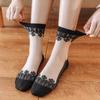5 Pairs Ladies Ultrathin Lace Silk Socks Transparent Crytal Stretch Women Soft Elastic Breathable Socks