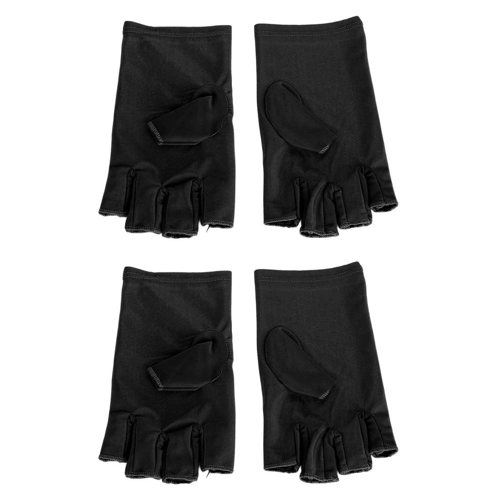 UV Gloves Prevent Skin Aging Fingerless Breathable Manicure Protection Gloves for Nail Curling