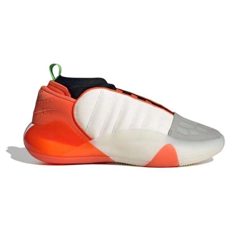Adidas Harden tom. 7 Halloweenowe Sneakersy Unisex Pomarańczowe Chmurnobiałe Rdzennoczarne IG1623