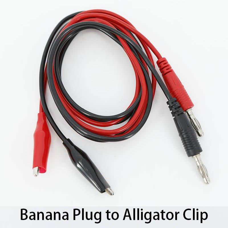 50cm 100cm 1M Red Black Dual 4mm Banana To Alligator Clip Test Crocodile Cable Lead Connector for Test Electrical