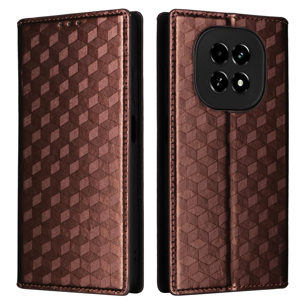 For Realme V60 5G/V60s 5G PU Leather Case Rhombus Imprinted Wallet Stand Phone Cover