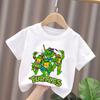 Teenage Mutant Ninja Turtles Kids TShirt White Summer Boys Tops Cartoon Print Child Clothes Short Sleeve Birthday Gifts