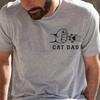 Proud Cat Dad Graphic T Shirts Perfect Gift for Cat Loving Fathers Husbands High Quality Cotton Tshirt Summer Ropa Hombre