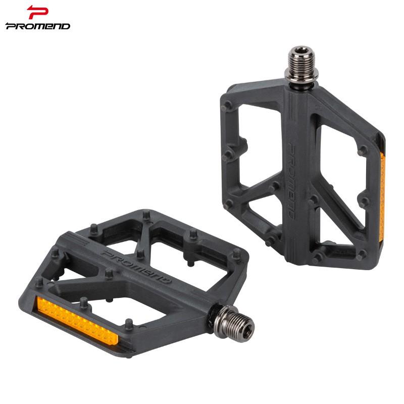 Nylon Bearing Bike Pedals With Reflective Strips Mountain Bikes PD-M43 Lightweight Cycling Accessories
